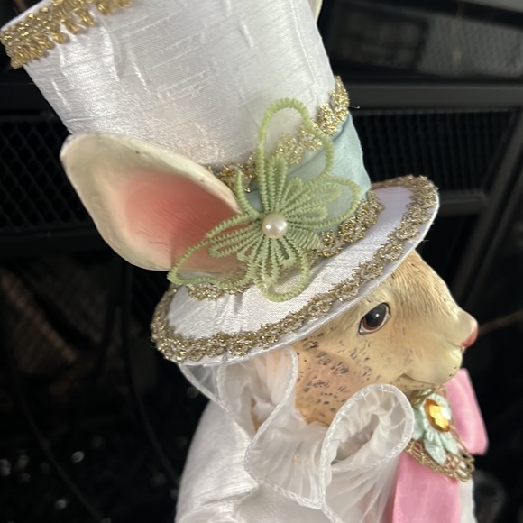 Katherine’s Collection Holiday Easter Mr. Bunny 35” Figurine on a Stand - Picture 8 of 13